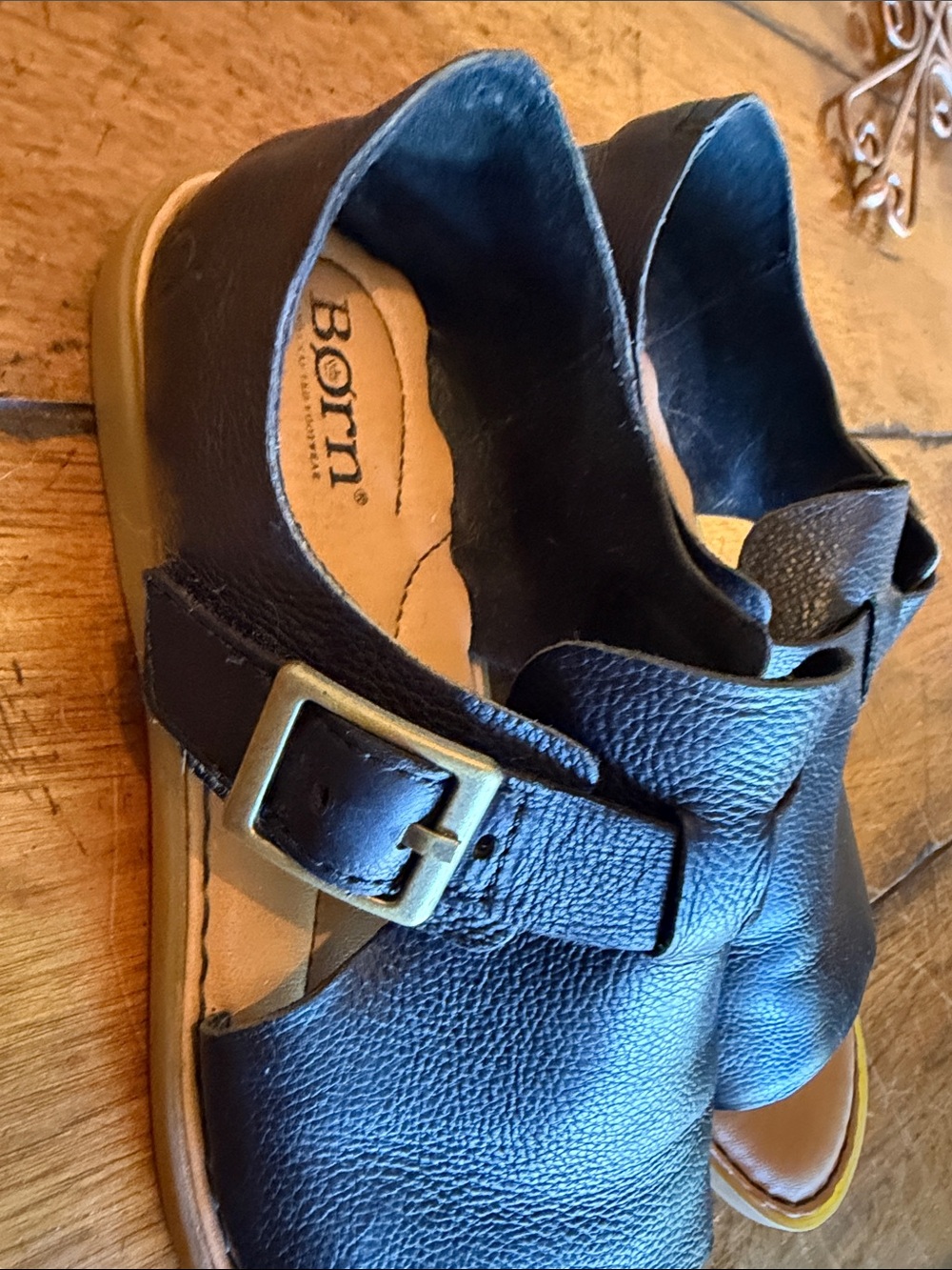 Born Ivey black leather , black leather upper, women’s size 8 M - Picture 7 of 10